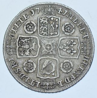 Extremely Rare 1741/39 Shilling,  41 Over 39,  British Silver Coin George Ii [r5]