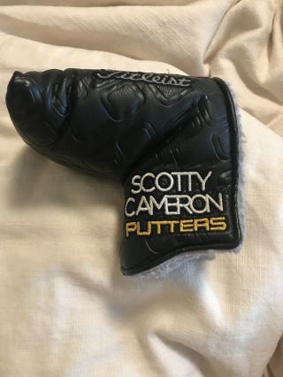 Rare Authentic Titleist Scotty Cameron Golo Mallet Putter Black Headcover Cover