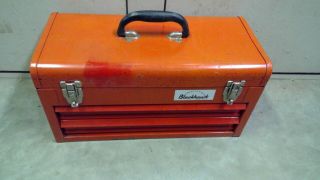 Vintage Rare Blackhawk Mechanic Tool Box Chest 18 1/2” X 8 1/2”x 9 1/2” Box