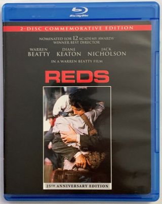Reds Blu Ray 2 Disc Commemorative Edition 25th Anniversary Edition Very Rare Oop