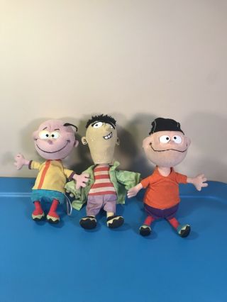 Ed,  Edd N Eddy Plush Bobbleheads Rare Cartoon Network Bobble Heads Set Of 3