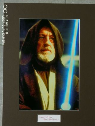Alec Guiness Hand Signed Autograph Star Wars Obi Wan Ben Kenobi Rare