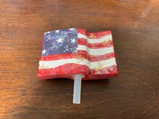 Nora Fleming American Flag Mini Retired And Rare With Nf Initials