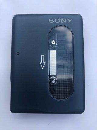 Sony WM - DD33,  restored.  Almost With leather case.  Blue color RARE 3