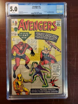 Avengers 2 - Cgc 5.  0 - Rare White Pages - 1st Appearance Space Phantom