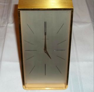 Vintage Juvenia Gold Tone Mantle Desk Nightstand Display Clock - Swiss Made Rare