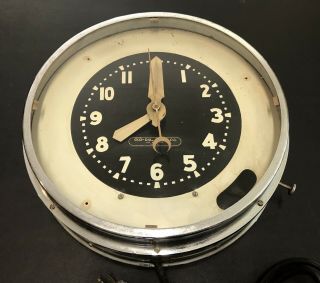 RARE 1933 Vintage Glo Dial Clock Co.  Los Angeles - 15 inch diameter & GIFT 2