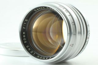 Rare Near W/ Cap Canon 50mm F1.  5 Mf Lens For Leica L39 Screw Mount Japan