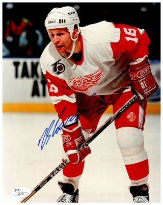 Vladimir Konstantinov Detroit Red Wings Rare Autographed Signed 8x10 Photo Jsa