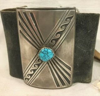 Rare Vintage Hopi/ Cochiti Pueblo Sterling Silver Ketoh Bracelet w/ Provenance 3