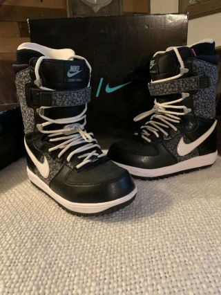 Nike Zoom Kaiju Snowboard Boots Rare Size 10.  5 Rare Pattern With Og Box