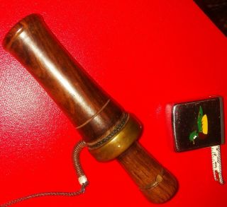 Ex Rare Brass Ring Wood Iverson Duck Goose Call Vintage 1960s Ex