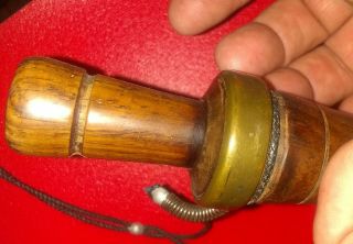 EX RARE BRASS RING WOOD IVERSON DUCK GOOSE CALL VINTAGE 1960S EX 3