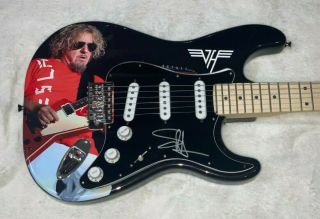 Sammy Hagar Van Halen Autographed Signed Unique Red Rocker Graphics Guitar Rare