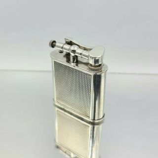 Rare Dunhill Solid Silver.  Petrol Feuerzeug Lighter