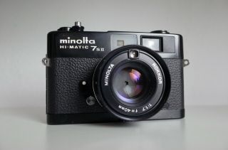 [exc] Minolta Hi Matic 7s Ii | Rokkor 40mm F/1.  7 Rare Black | Canon Ql17 Rival