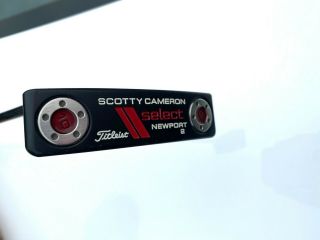 Rare Lh Scotty Cameron Select Newport 2 Putter - - Left Hand 35 " - - With Cover