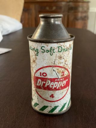 Vintage Dr.  Pepper Metal Can Bottle 4 Oz Dallas Texas Rare Cone Top