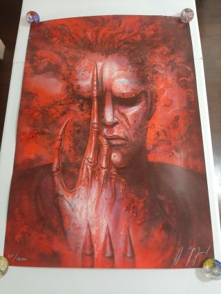 Future - Kill H.  R.  Giger Signed And Numbered " Red " Lithograph Rare Ex 241/1000