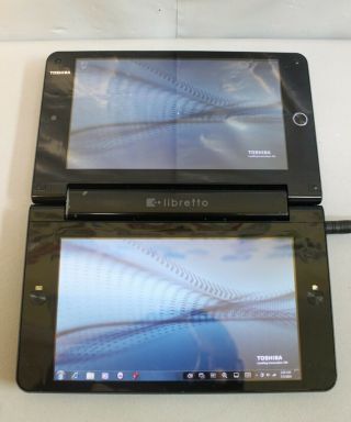 Rare W100 Toshiba Libretto Dual Touch Screen Tablet Laptop (read) 14270