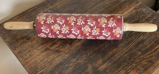 The Pioneer Woman Rolling Pin Autumn Harvest Fall Flowers Ceramic Rare