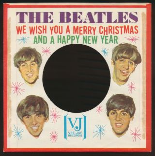 Beatles VERY RARE 1964 U.  S.  VEE JAY ' CHRISTMAS PICTURE SLEEVE ' NEAR BEST 2
