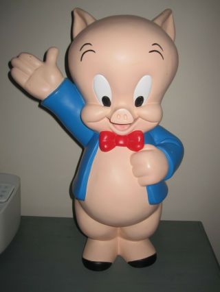 Very Rare 19 " Large Porky Pig Resin Statue Big Fig Warner Bros Looney Tunes 2000