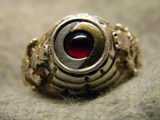 Rare German Wwii Ww2 Poison Ring In 800 Silver Engraved To Inside