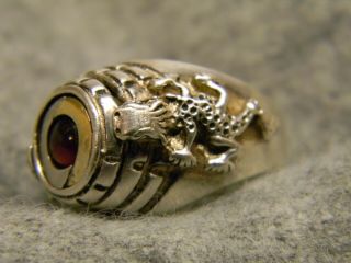 Rare German WWII WW2 Poison Ring in 800 Silver Engraved to Inside 3