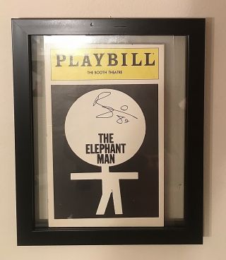 David Bowie Rare Signed Playbill Elephant Man W/coa Directly From Bowie Website.