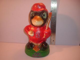 Vintage Rare St.  Louis Cardinals Baseball Mascot Heavy Chalkware Statue Figure
