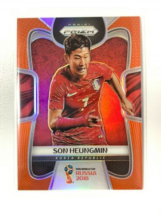 Heung - Min Son 2018 Panini Prizm World Cup Orange Prizm 46/65 South Korea Rare