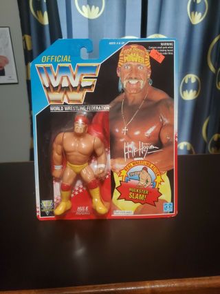 Wwf Hasbro Shirtless Hulk Hogan Moc Blue Card Shape Wwe Wcw Nwo