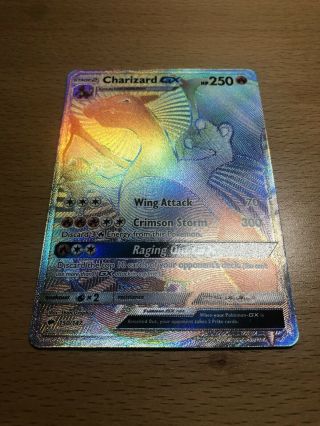 Charizard Gx 150/147 Burning Shadows Full Art Rainbow Secret Rare Pokemon Card