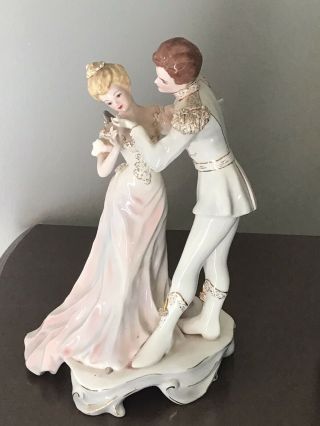 Florence Ceramics Rare Figurine Cinderella And Prince Charming - 1950’s