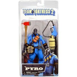 Team Fortress 2 The Pyro Blue Action Figure Bonus Code Game Content Neca Nib