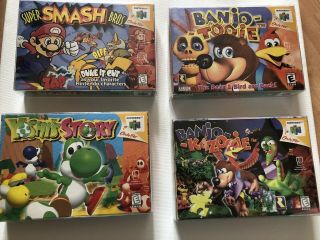 Ntsc N64 Games Yoshi Story,  Banjo 1 And 2,  Smash Bros