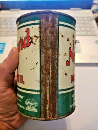VINTAGE NORTHLAND PENN MOTOR OIL ONE QUART CAN/VERY RARE 2