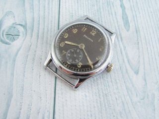 Rare Helvetia D13541h German Wehrmacht Military Wristwatch 1940 - 1945 Wwii Era