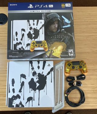 Sony Playstation 4 Pro Ps4 Pro 1tb Console Limited Edition Death Stranding Rare