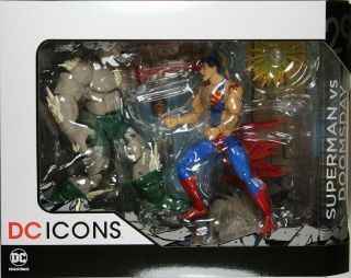 Dc Collectibles Icons Death Of Superman Vs Doomsday 29 Deluxe Figure Set