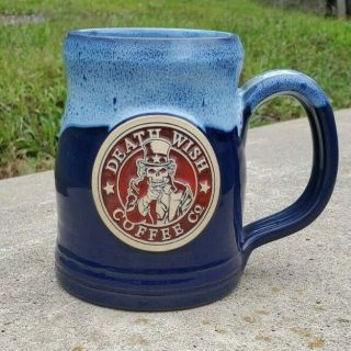 Rare Death Wish Coffee Mug Uncle Sam 4th Of July 1107/2000
