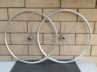 Rare Vintage Phil Wood Wheelset/hubs Campagnolo Rims 700c Clincher In Great Cnd