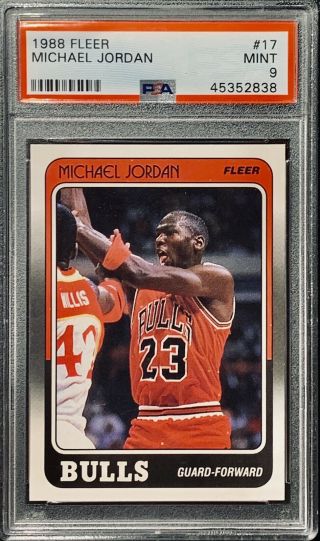 Michael Jordan 1988 - 89 Fleer 17 Psa 9 Bulls Centered Rare Low Pop