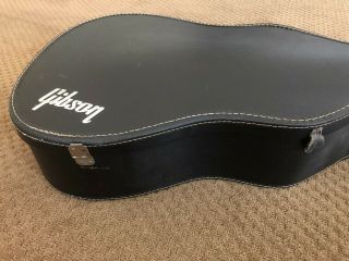 Rare Vintage Gibson Logo Classic Black Chipboard Case,  Fits Dreadnoughts 1970