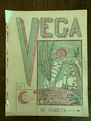 Rare 1953 Sci Fi Fanzine Vega Vol.  1 12 Harlan Ellison Robert Bloch Con Issue
