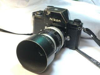 Rare Vtg,  Nikon F Camera Body W/ Nikkor Lens & Camera Cover,  1967/68