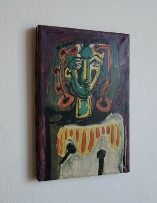 Cubist Oil On Canvas Painitng W,  Signed Pablo Picasso,  Rare Uniqe Artwork