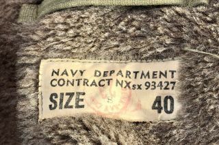 Rare Wwii Us Navy N1 Deck Jacket Size 40