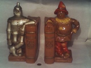 The Wizard Of Oz Chalk Ware Statues Book Ends 1971 Eames Era Land Of Oz Rare Set